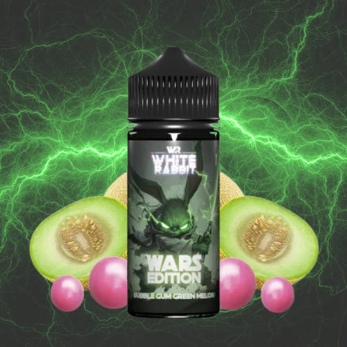 Bubble Gum Green Melon 0mg 100ml - Wars Edition by White Rabbit