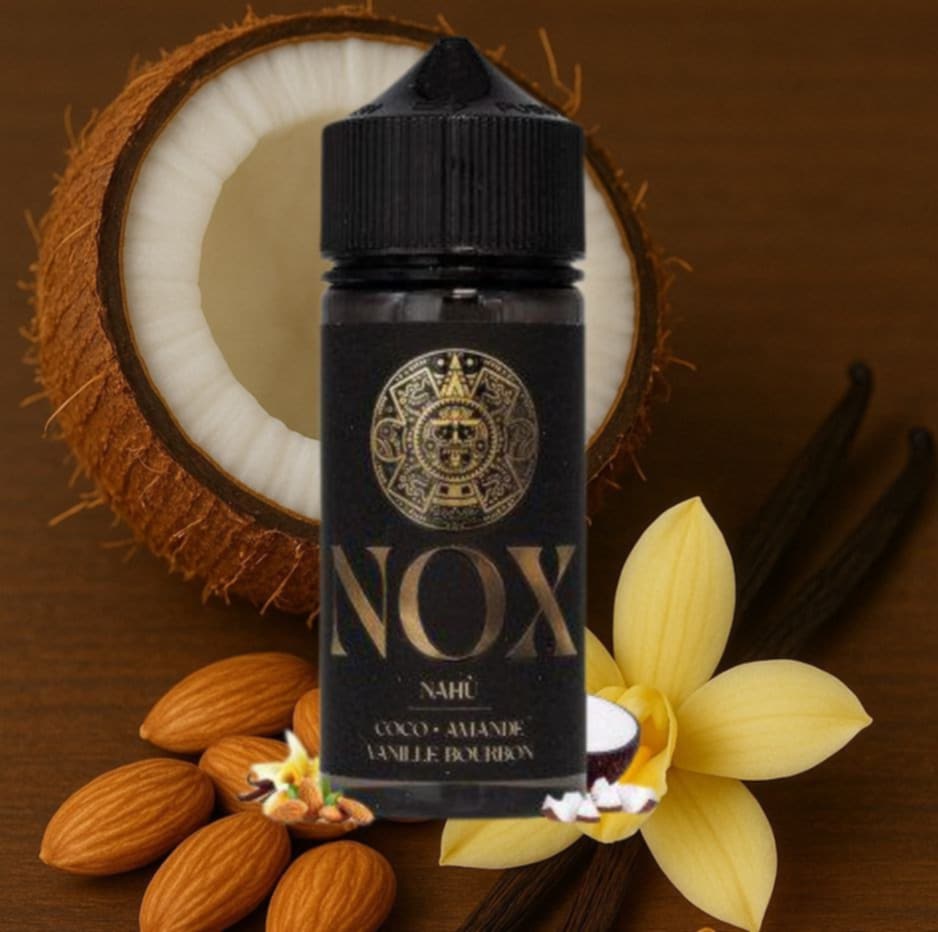 E-liquide nahu Nox - Noix de coco - Amande - Vanille bourbon - 50ml