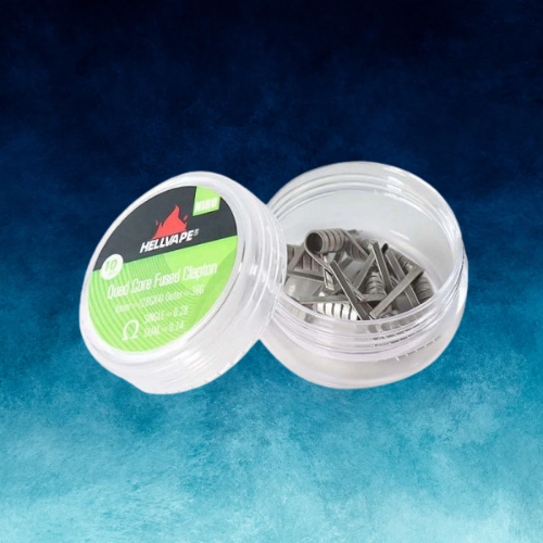 NI80 Quad Core Fused Claptons Coils pre-built (10pcs) - Hellvape