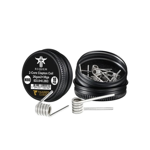 Requiem Fused Clapton Coils Ni80 0.28Ω (10pcs) - Thunder Cloud x El Mono Vapeador