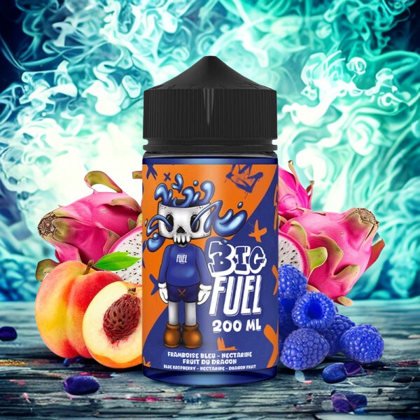 Framboise bleue Nectarine Fruit du Dragon 0mg 200ml - Big Fuel by Maison Fuel