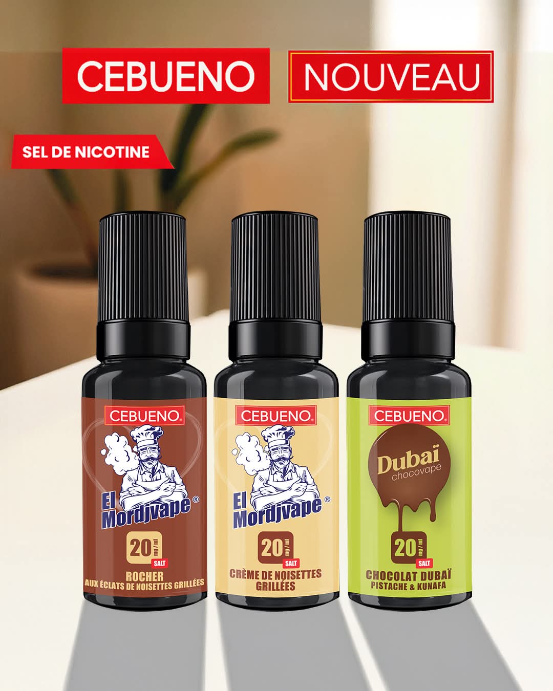 E-liquide sel de Nicotine cebueno 10ml et 20 mg
