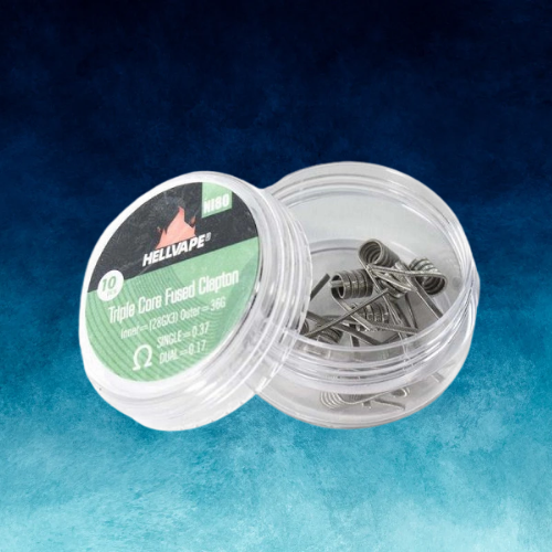 NI80 Triple Core Fused Claptons Coils pre-built (10pcs) - Hellvape