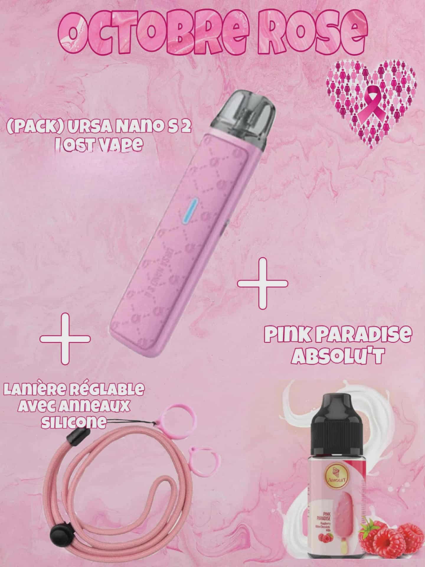 Coffret 5 ursa nano s2 /lanière cou /CONCENTRÉ PINK PARADISE