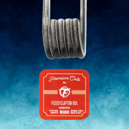 Fused Clapton RDL Ni80 0.50Ω New Version (10pcs) - Fumytech