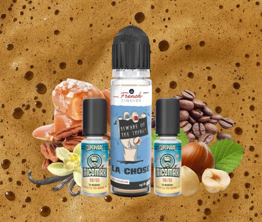 La Chose 50/50 0mg 40ml + 2 Boosters Nicomax 20mg - Le French Liquide