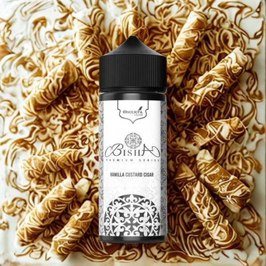 Vanilla Custard Cigar 0mg 100ml - Bisha by Omerta Liquids