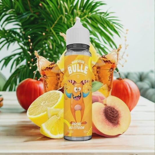 Pêche Au Citron 0mg 50ml - Liquideo Monsieur Bulle