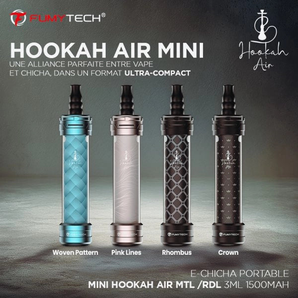 E-Chicha Portable Hookah Air Mini MTL/RDL 3ml 1500mAh - Fumytech