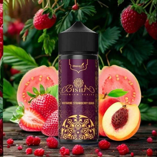 Nectarine Strawberry Guava 0mg 100ml - Bisha by Omerta Liquids
