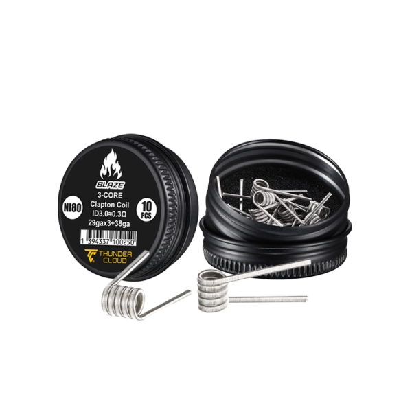 Fused Clapton Coils Ni80 0.30Ω (10pcs) - Thunder Cloud x Mike Vapes