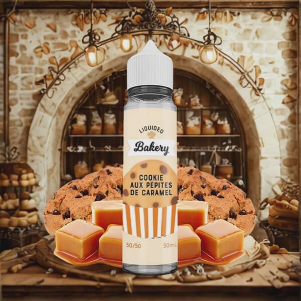 Cookie aux Pépites de Caramel 0mg 50ml - Liquideo Tentation