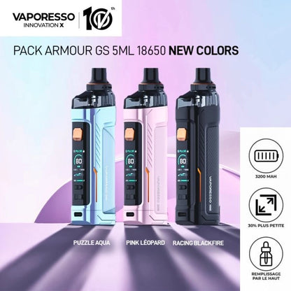 Pack Armour GS 5ml 18650 New Colors - Vaporesso