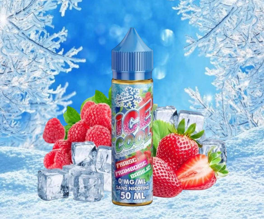 Fraise Framboise Basilic 0mg 50ml - Ice Cool by Liquidarom