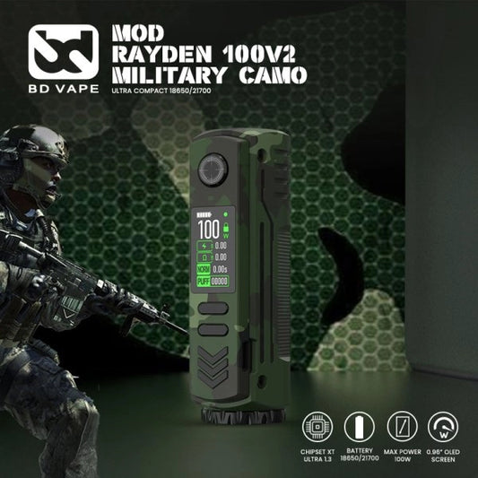 Mod Rayden 100 V2 Military Camo 100W 21700/18650 - BD Vape