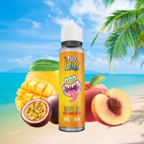 Tireboulette Pêche Mangue Passion 0mg 50ml - Liquideo Multifreeze