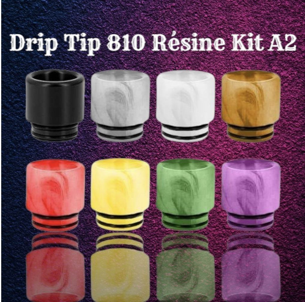 Drip Tip 810 Résine Kit A2 (8pcs) - ReeWape