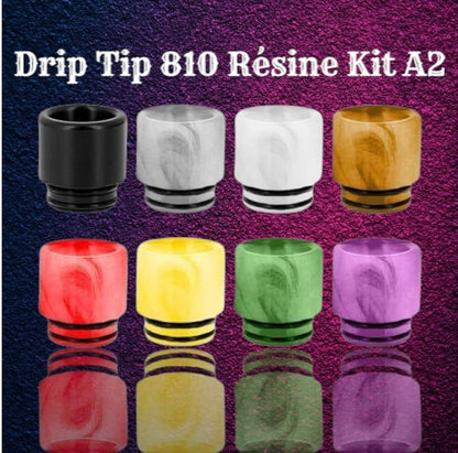 Drip Tip 810 Résine Kit A2 (8pcs) - ReeWape