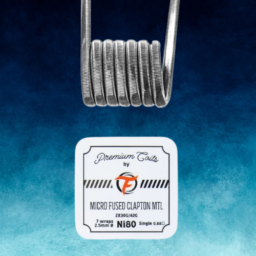 Micro Fused Clapton MTL Ni80 0.88Ω New Version (10pcs) - Fumytech