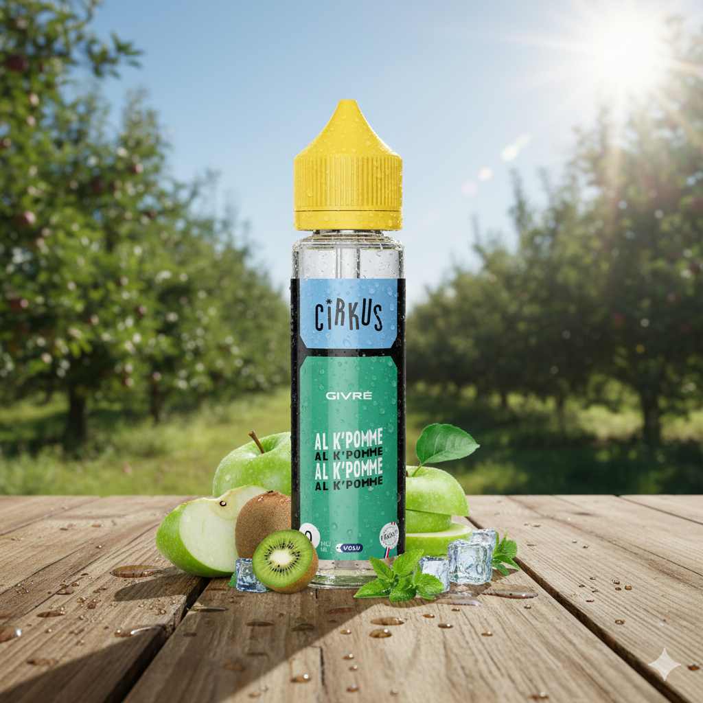 E-liquide Cirkus - Pomme verte - Kiwi - Menthe - 50ml