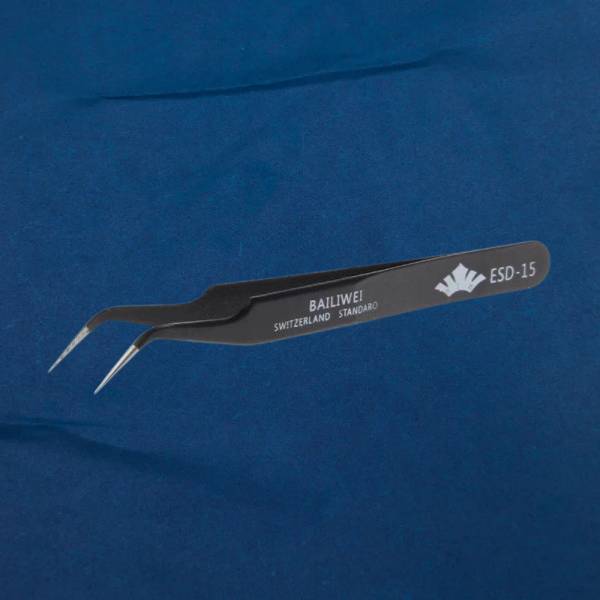 Pince de précision coudée ESD-15