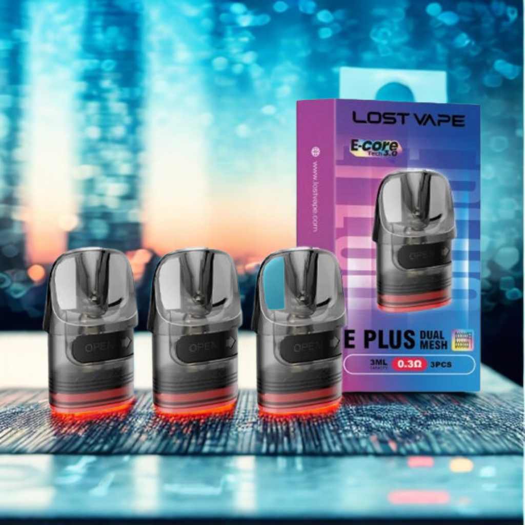 Cartouches E-Plus Dual Mesh 0.3/0.6Ω 3ml (3pcs) - Lost Vape