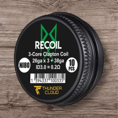 3-Core Clapton Coils Ni80 0.2Ω (10pcs) - Thunder Cloud x Grimm Green