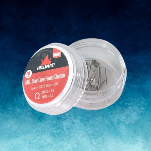 NI80 MTL Dual Core Fused Claptons Coils pre-built (10pcs) - Hellvape